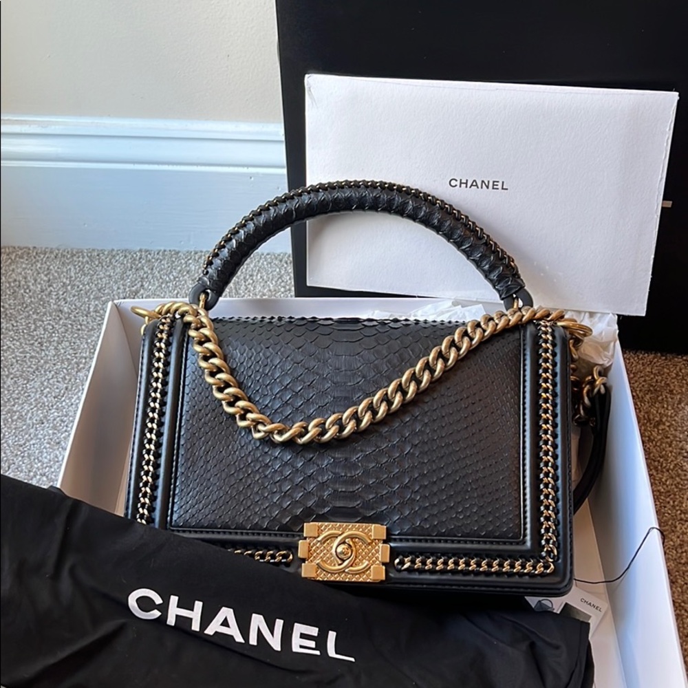 Chanel Black and Gold Flapbag